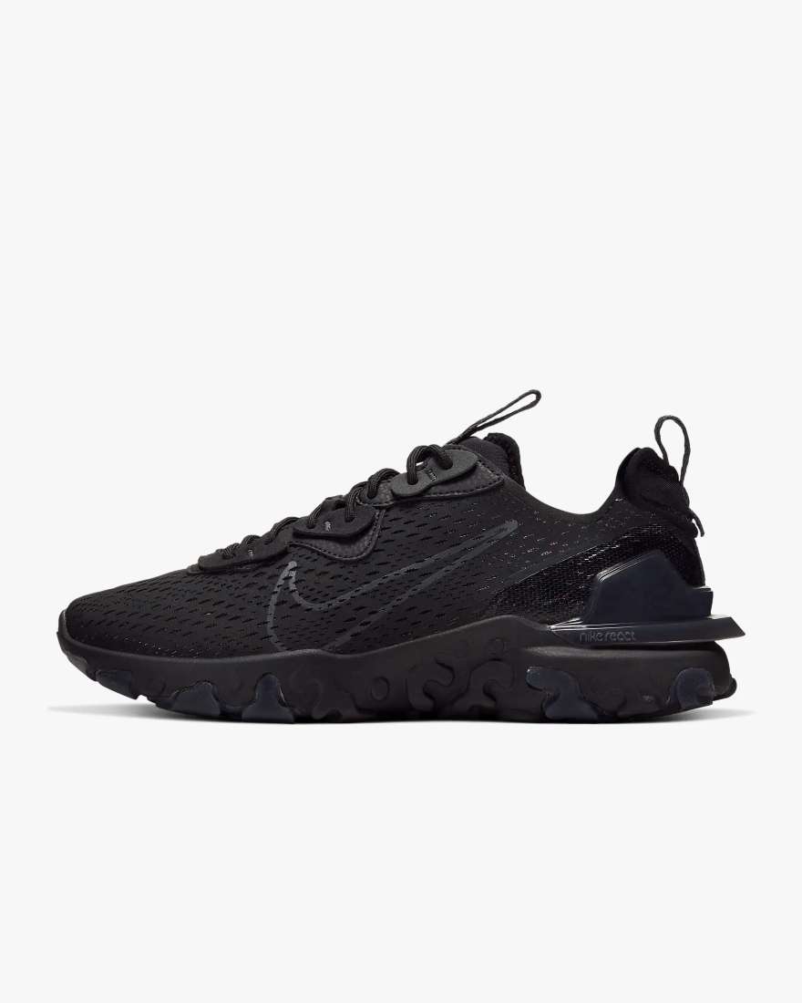 nike react vision- man black shoes